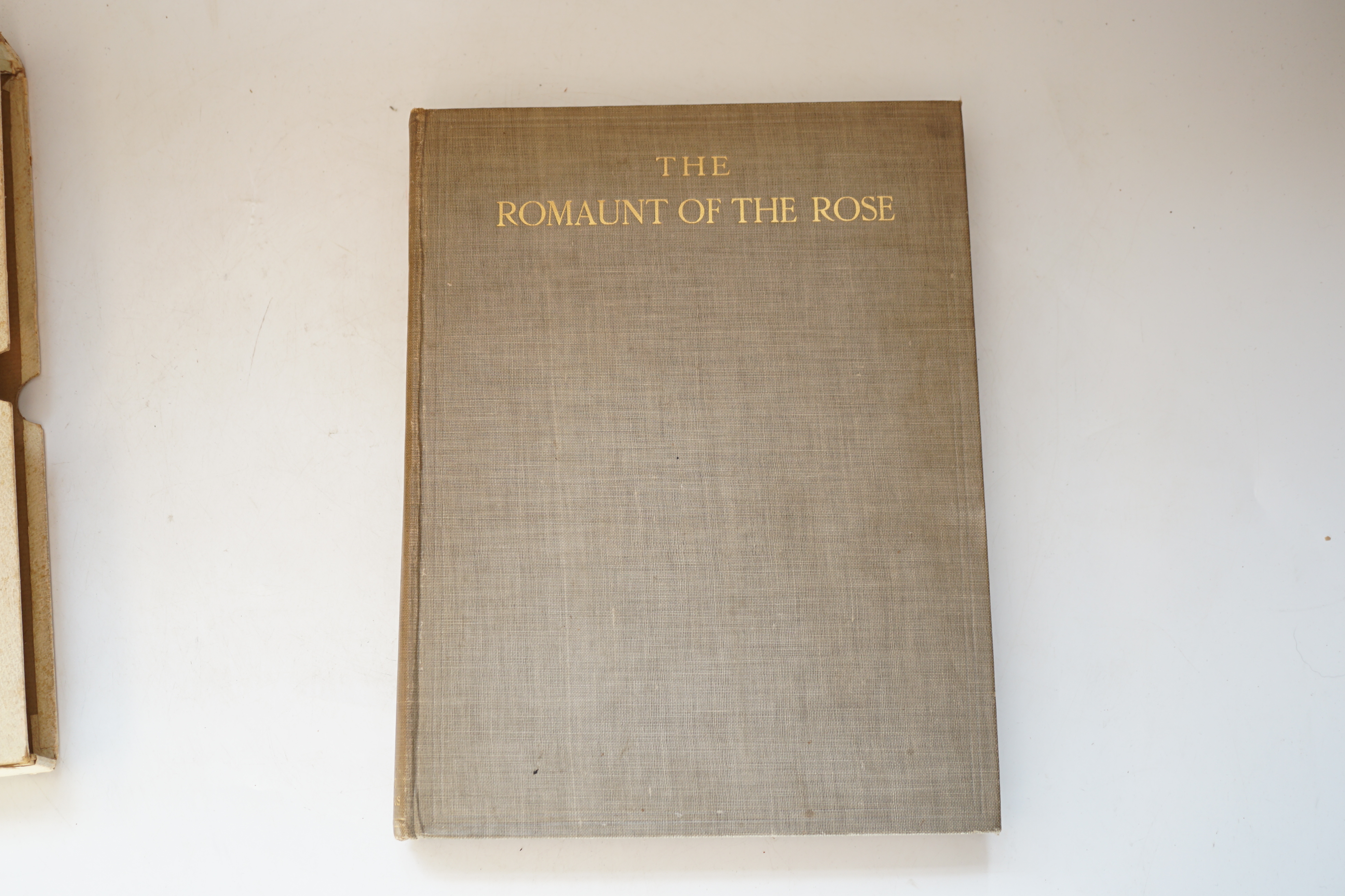 [Lorris, Guillaume de], Chaucer, Geoffrey (translator) - The Romaunt of the Rose, title and first page in red and black, 20 mounted colour plates by Keith Henderson and Norman Wilkinson, ink inscription on front free end
